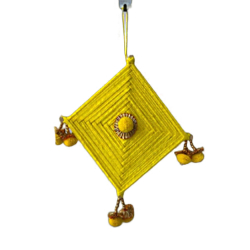 KITE POM-POM WALL HANGING - MADE OF WOOLEN & BAMBOO