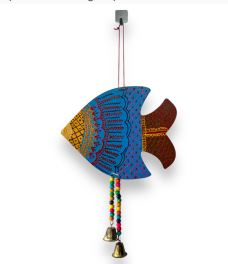 Fancy Fish Wall Hanging - Made Of MDf & Metal Bell