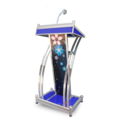 Heavy Podium with Mic - 4 FT - Made of Stainless Steel.