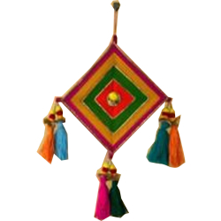 Decorative Kite Tassel Wall Hanging - Made of Woolen & Bamboo