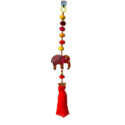 Fancy Elephant Tassel Wall Hanging - Made Of MDF & Woolen