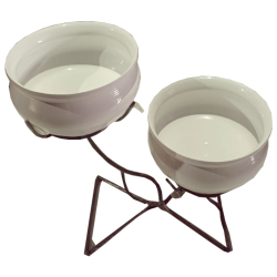 Round Handi With Stand - Made Of Acrylic And Metal