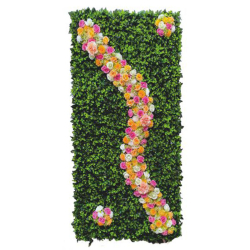 Artificial Flowers Wall - 4 FT X 8 FT -  Made Of Plastic