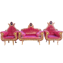 Wedding Sofa Set (1 Sofa & 2 Chairs) - Made of Wood With Matel