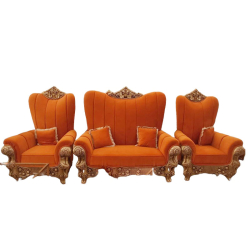 Wedding Sofa Set (1 Sofa & 2 Chairs) - Made Of Wood With Polish