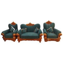 Wedding Sofa Set (1 Sofa & 2 Chairs) - Made Of Wood With Polish