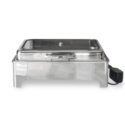 Premium Model Chafing Dish With Hydraulic and Transparent Lid ( Electric Heating ) - 9 LTR - Made Of Stainless Steel