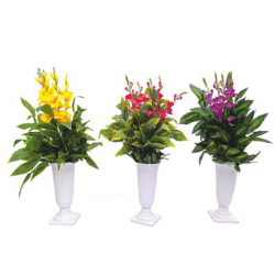 Artificial Flower Pillar Bouquet - Made of Plastic