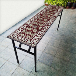 Rectangular Table Top - Made Of Chennile Fabric