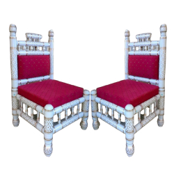 2 pcs Sankheda Wedding Chairs set - Indian Furniture in USA & CA