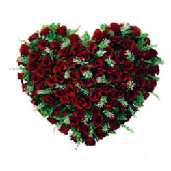 Artificial Flower Heart Shape Bouquet - Made of Plastic