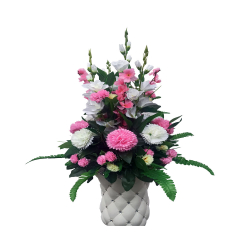 Artificial Flower Pillar Bouquet - Made of Plastic