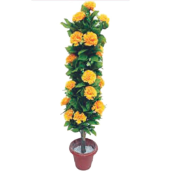 Artificial Flower Plant with Pot - Made of Plastic