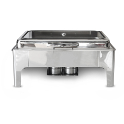 Premium Model Chafing Dish With Hydraulic and Transparent Lid - 9 LTR - Made Of Stainless Steel