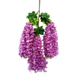 Artificial Wisteria Flower Latkan - (Set Of 12)  2 FT - Made of Plastic