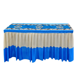 Table Top With Frill -  1.5 FT X 6  FT - Made Of Bright Lycra & Chennile fabric