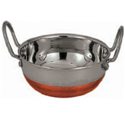 CB Kadai Steel Handle  - Copper Finish - Made of Steel