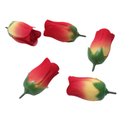 Artificial Rose ( 2 - Patti Velvet Gulab ) Loose Flower - Made Of Velvet