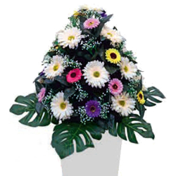 Artificial Flower Pillar Bouquet - Made of Plastic