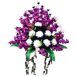 Artificial Flower Pillar Bouquet - Made of Plastic