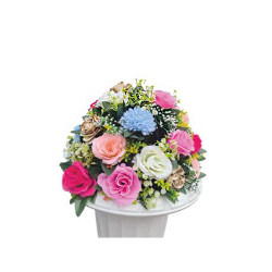 Artificial Flower Pillar Bouquet - Made of Plastic