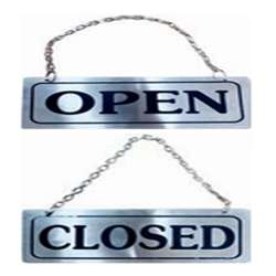 Open & Close  Hanging Sign Board - Made of Steel