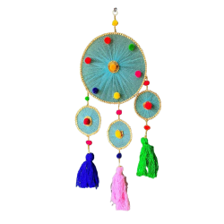 Fancy  Ring Wall Hanging - Made Of  Net Cloth & Wooden Ring