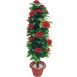 Artificial Flower Plant with Pot - Made of Plastic