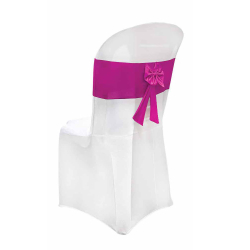 Chair Cover With Bow - Made Of Bright Lycra Cloth