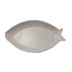 Fish Shape Printed Serving Platter - Made Of Melamine