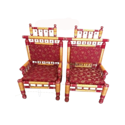 Sankheda Mandap Chair  - 1 Pair (2 Chairs) - Made Of Wood