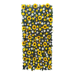 Artificial Flowers Wall - 4 FT X 8 FT -  Made Of Plastic