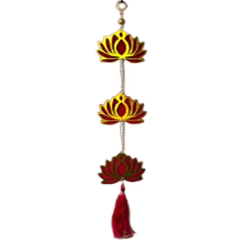 Decorative Lotus Tassel Wall Hanging - Made Of Beads