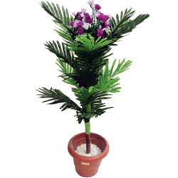 Artificial Flower Plant with Pot - Made of Plastic