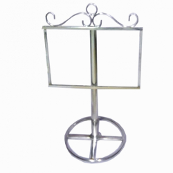 Menu Stand - 3 FT - Made Of Stainless Steel