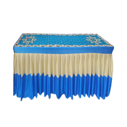 Table Cover Frill - 6 FT X 1.5 FT - Made Of Premium Brite Lycra Quality