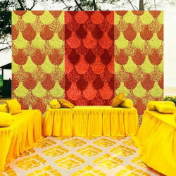 Decorative Rectangular Stage Setup -  Set Of 3 - Made Of Polyester