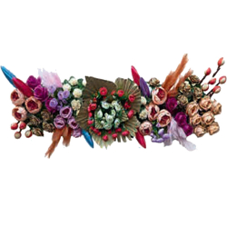 Artificial Flower Panel - 4 FT - Made of Plastic