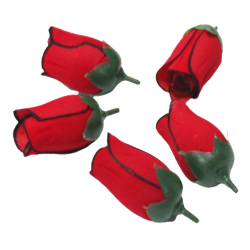 Artificial Rose ( 2 - Patti Velvet Gulab ) Loose Flower - Made Of Velvet