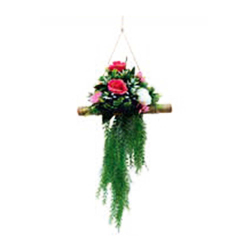 Artificial Flower Hanging Basket - Made of Plastic