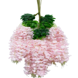 Artificial Wisteria Flower Latkan -  (Set Of 12) 2 FT - Made of Plastic