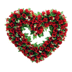 Artificial Flower Heart Shape Bouquet - Made of Plastic