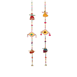 Puppets Kite Line Wall Hanging ( Set Of 2) - 5 FT - Multi Color