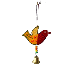 Fancy Bird Wall Hanging - Made Of MDf & Metal Bell