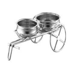 Bullock Cart Salad Stand - Made of Stainless Steel