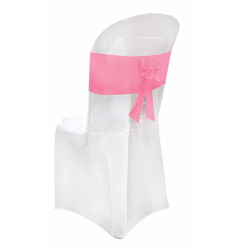 Chair Cover With Bow - Made Of Bright Lycra Cloth