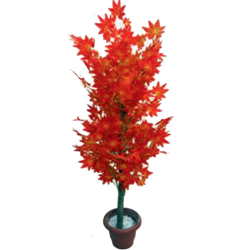 Artificial Autumn Leaves Plant with Pot - Made of Plastic