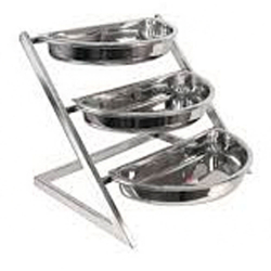 Half Round Counter Dish  - 3 Tier - Made of Steel