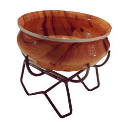 Round Handi With Stand -  Made Of Acrylic And Metal