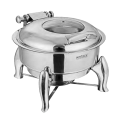 Mintage Chafing Dish - Round T - Leg ( Hydraulic ) - Made Of Stainless Steel